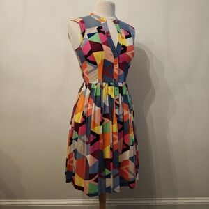 Plenty By Tracy Reese For Anthropologie Geometric Print Dress Size 4